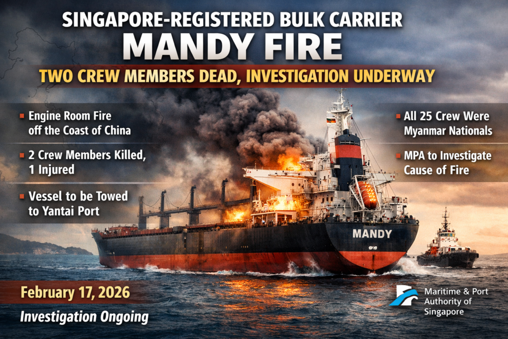 Singapore ship fire 2026